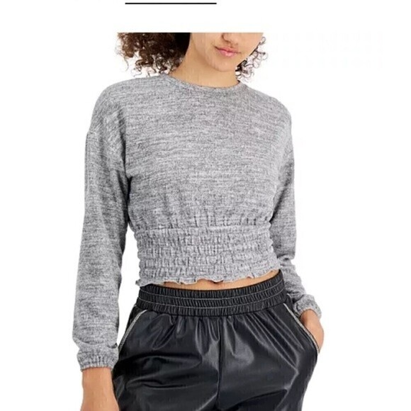 New Crop top Sweater by Hooked Up by IOT. Juniors XS, L - Picture 3 of 8